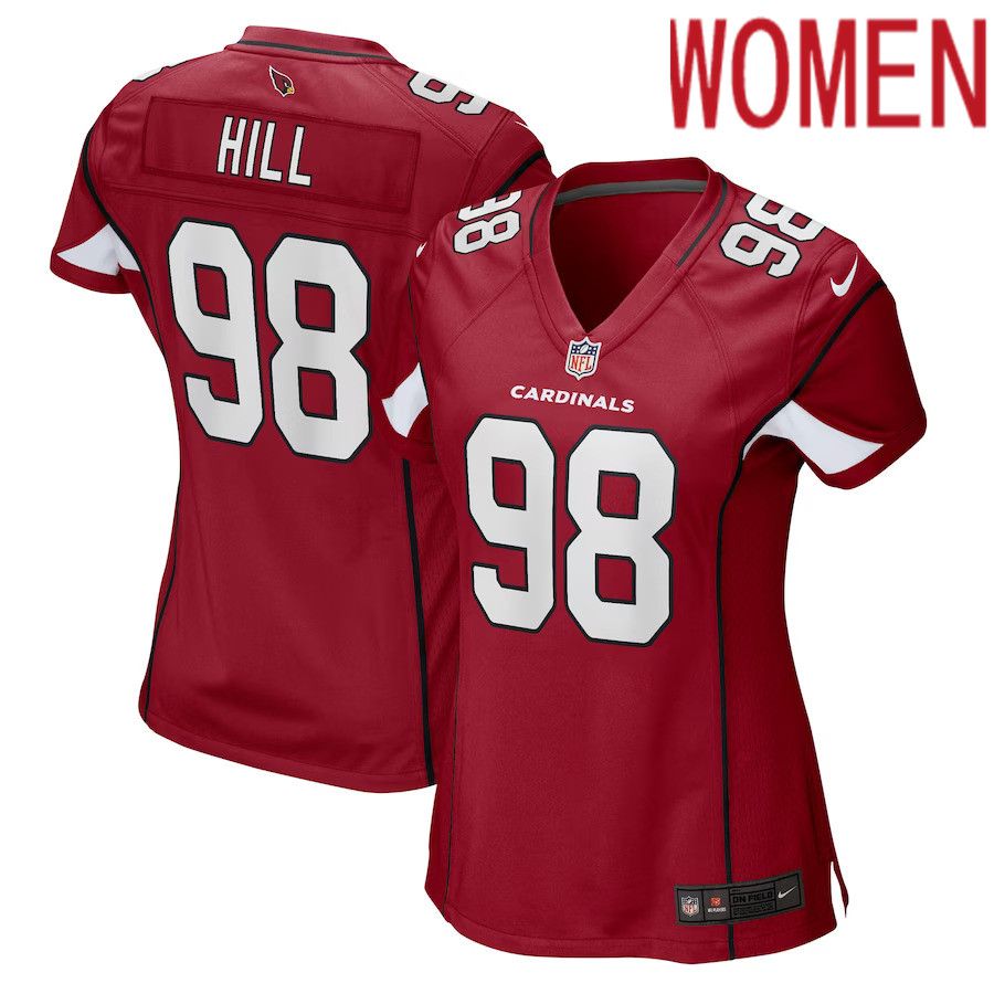 Women Arizona Cardinals 98 Trysten Hill Nike Cardinal Game Player NFL Jersey